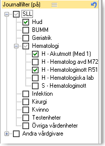 Journalfilter_visa_vardenhet_samt_aterstallning